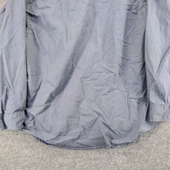 Wrangler Riggs Button Down Shirt Mens Large Long Sleeve Gray Chest Pocket Casual - Picture 7 of 12